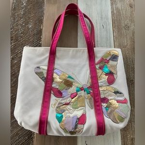 Coach Poppy Butterfly Glam Tote Rare Limited Edition